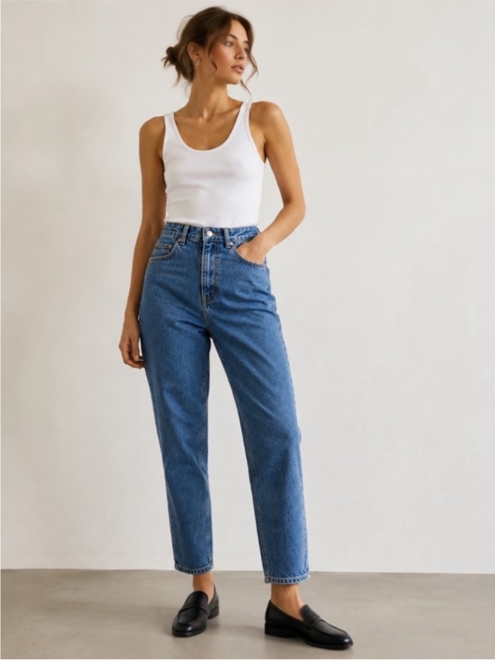 COS Tapered Leg High-Rise Ankle  Jeans size 29
